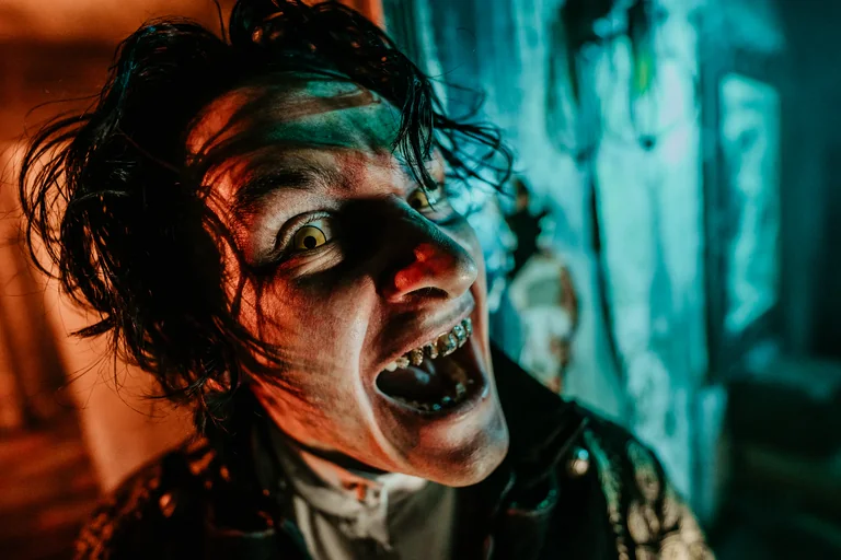 A character inside HellScream Haunted House